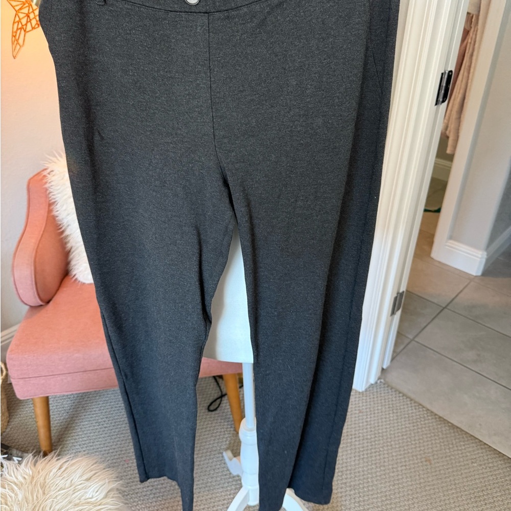 Betabrand Gray Trousers Straight Leg
